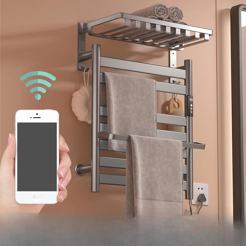 

Electric towel rack Household bathroom Smart electric heating towel drying rack Bathroom towel rack