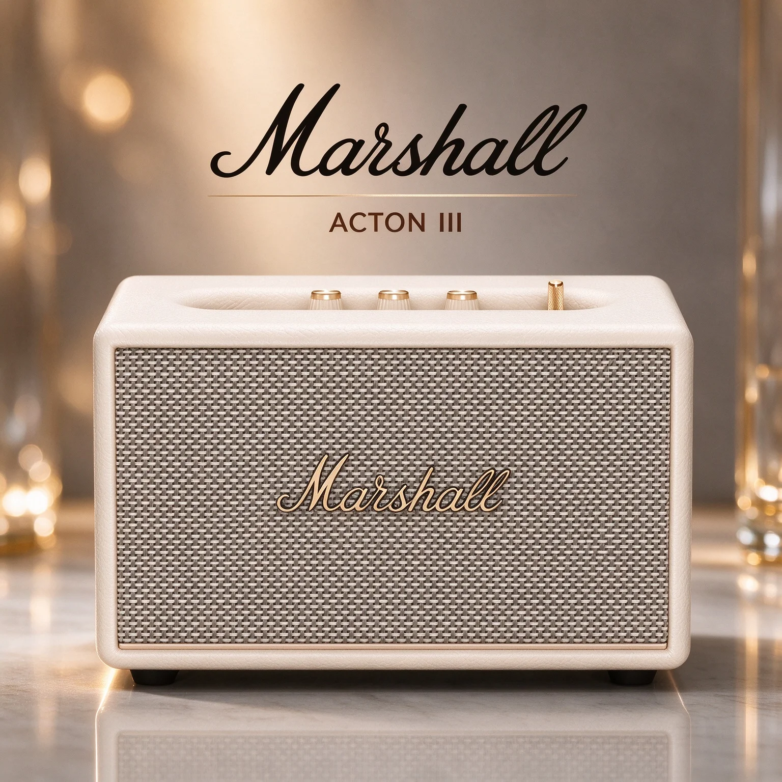 Marshall Acton III Retro Home Audio Speaker, Bluetooth Wireless, 3.5mm AUX, Re-engineered Soundstage