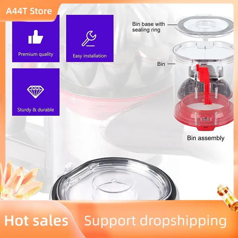 Крышка пылесборника A44T для пылесоса Dyson V7 V8 SV10 SV11, ведро для пыли, сменные аксессуары, держатель, зажим для хранения палочки