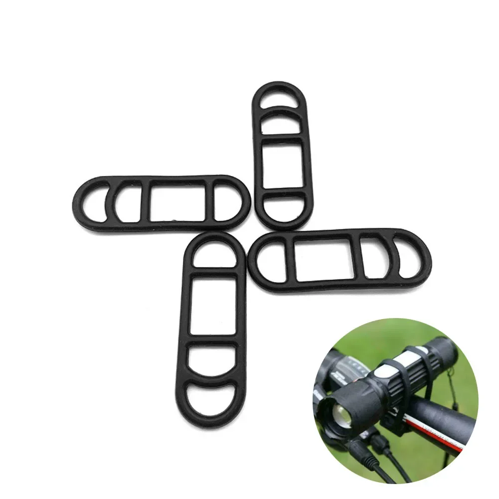 

5Pcs Bike Bicycle Cycling Silicone Elastic Strap Bandage Light Lamp Mount Holder Stopwatch Cell Phone Water Bottle Brackets