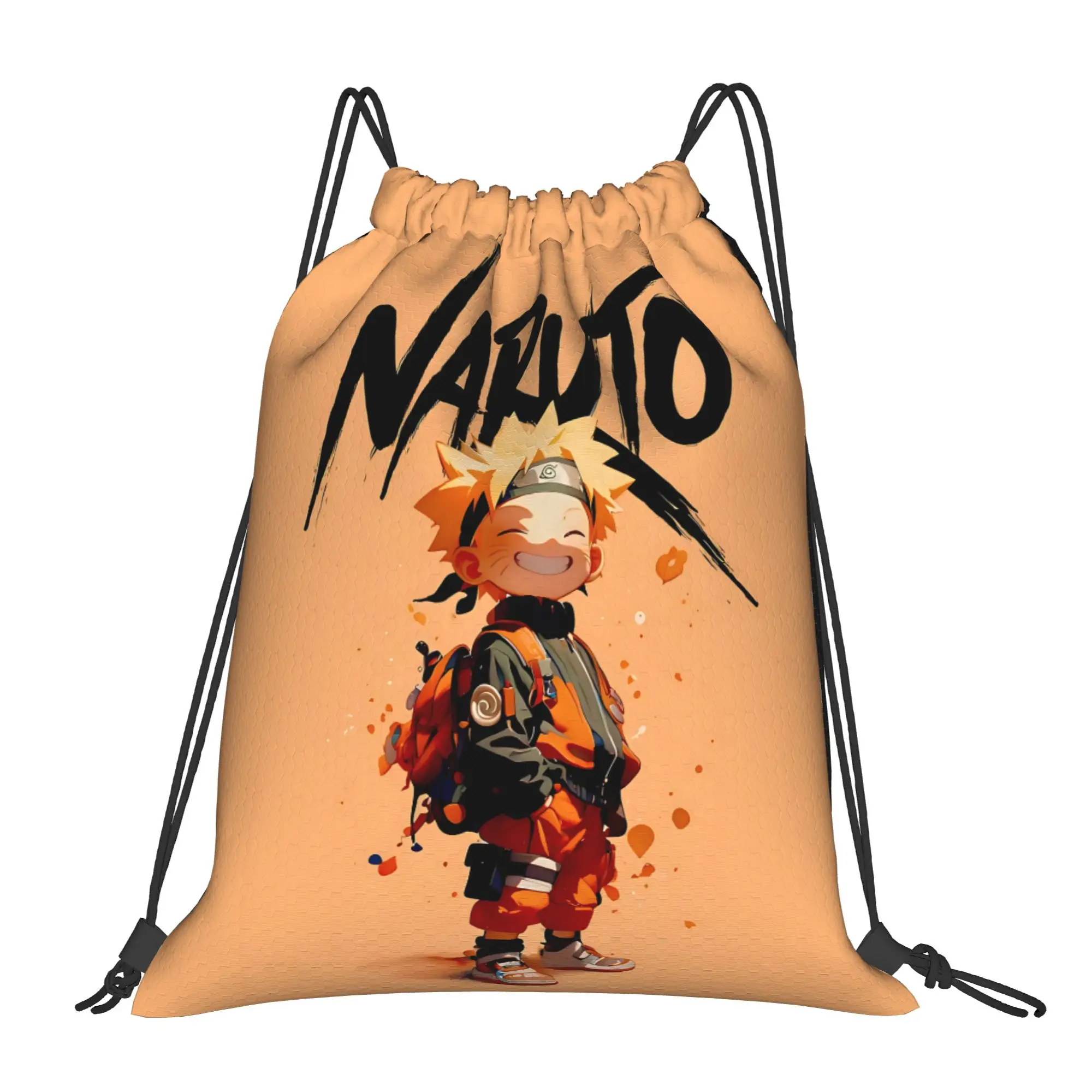 bag Pouch Naruto anime comic  Drawstring Bags Sports Pouch Print Backpack Boy Girls School Shoe Bag