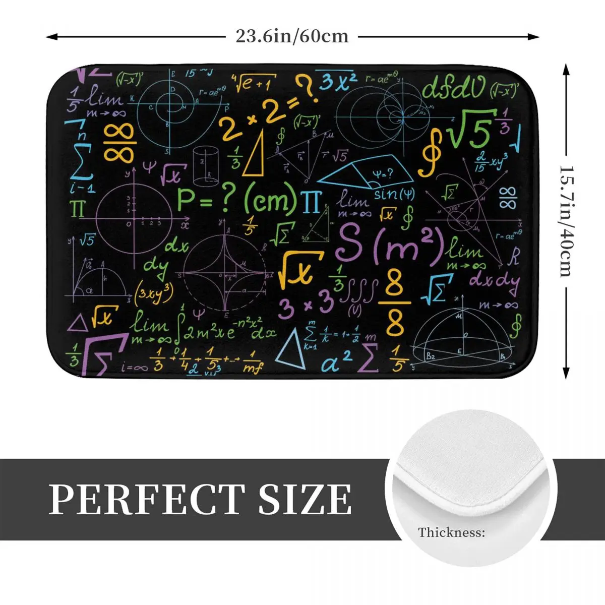 Mathematical Formula Creative Design Math Formula Doormat Carpet Rug Kitchen Entrance Home Floor Mat for Living room Footpad Mat