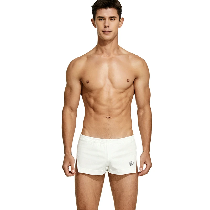 Nieuwe Merk Seobean Heren Sexy Katoenen Shorts Thuis Comfort Side Split Leisure Korte Ondergoed