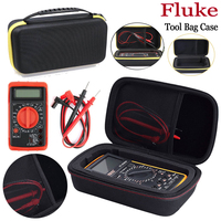 Digital Multimeter Bag Waterproof Carrying Travel Cover Pouch Bag with Mesh Convenient Storage Tool Accessories for Fluke