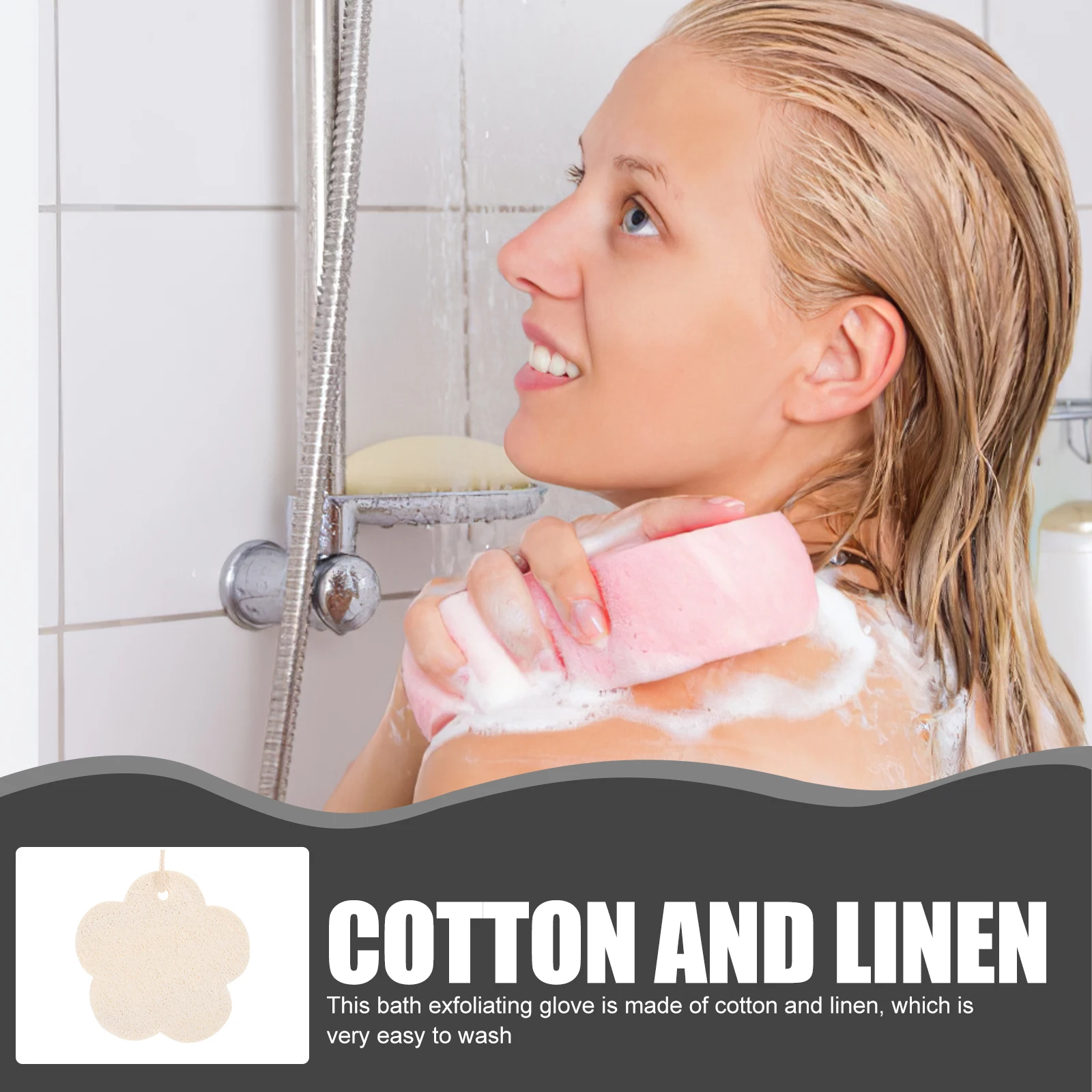 

Flower Shaped Bath Loofah Sponge Shower Sponge Scrubber Deep Clean Exfoliating Body Wash Foam Rich Shower Loofah Body Scrubber