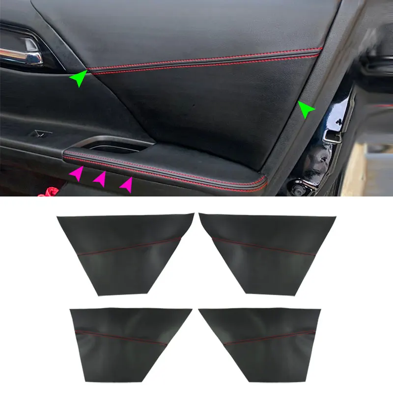 

Для Honda Accord 9-го поколения 2014 2015 2016 микрофибра кожаная внутренняя дверная ручка подлокотник панель сменная отделка