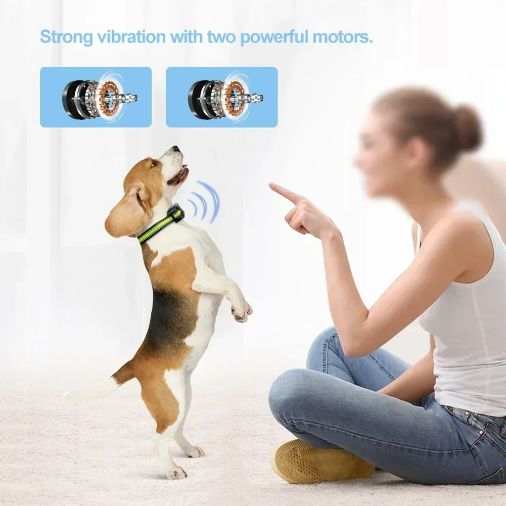 

Pet Dog Anti Barking Device, Electric Ultrasonic Automatic Dogs Training Collar, Rechargeable No Bark Training Collar for Dogs