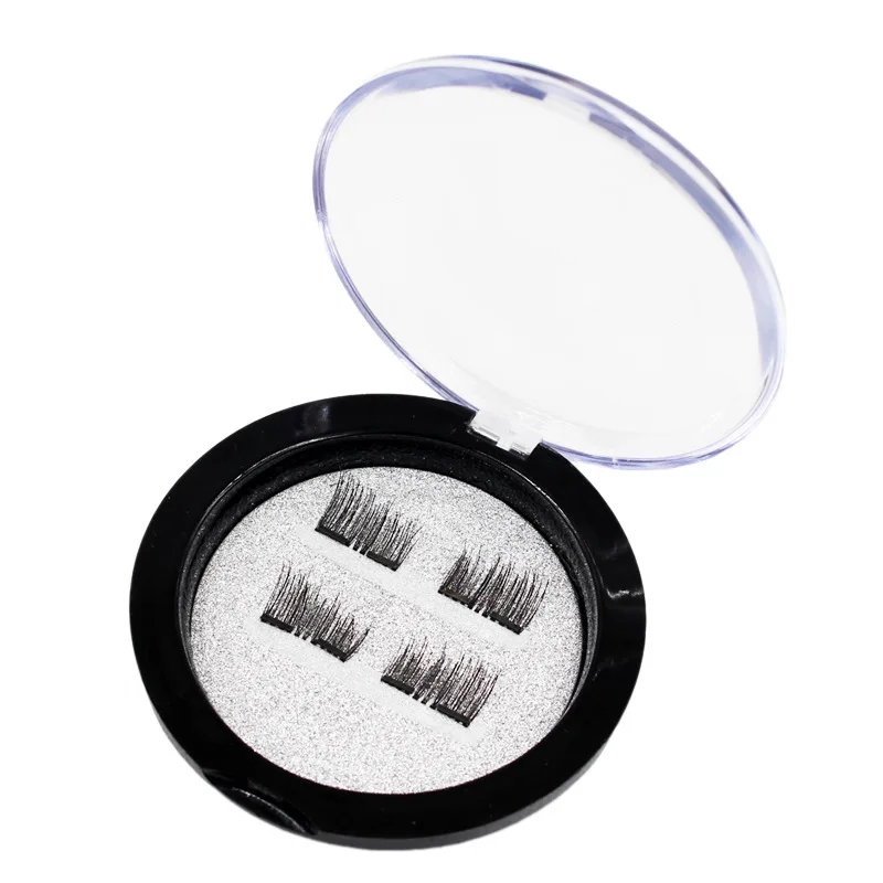 4/8pcs Magnetic Eyelashes with 2 Magnet Half Eye Natural Reusable Glue Free 3d Mink Fake Eyelash Extension Long Lasting Makeup