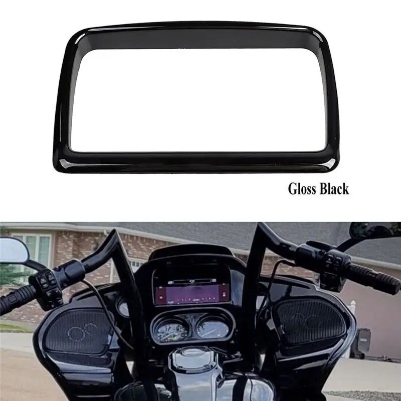 Osłona radia motocyklowego w kolorze czarnym błyszczącym, pasująca do Road Glide FLTRX Ultra FLTRU 2015 i nowszych modeli, akcesoria zamienne.