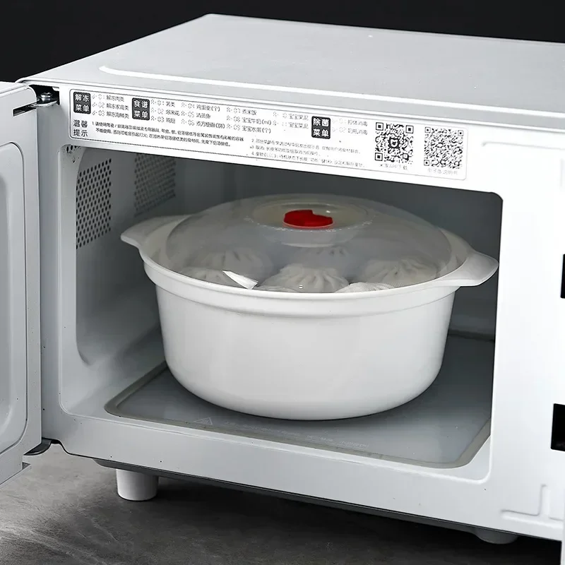Caja especial para horno microondas, olla calentada para arroz, arroz caliente, bollos al vapor, tazón de fideos, cocina casera, contenedor de cocina de alimentos, vajilla