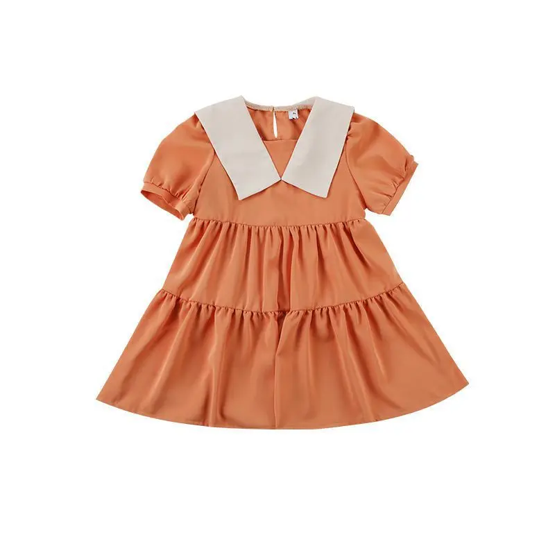 Parent-child Wear 2022 New Trendy Summer Korean Version Cute Mother and Daughter French Doll Collar Dress family matching cloth