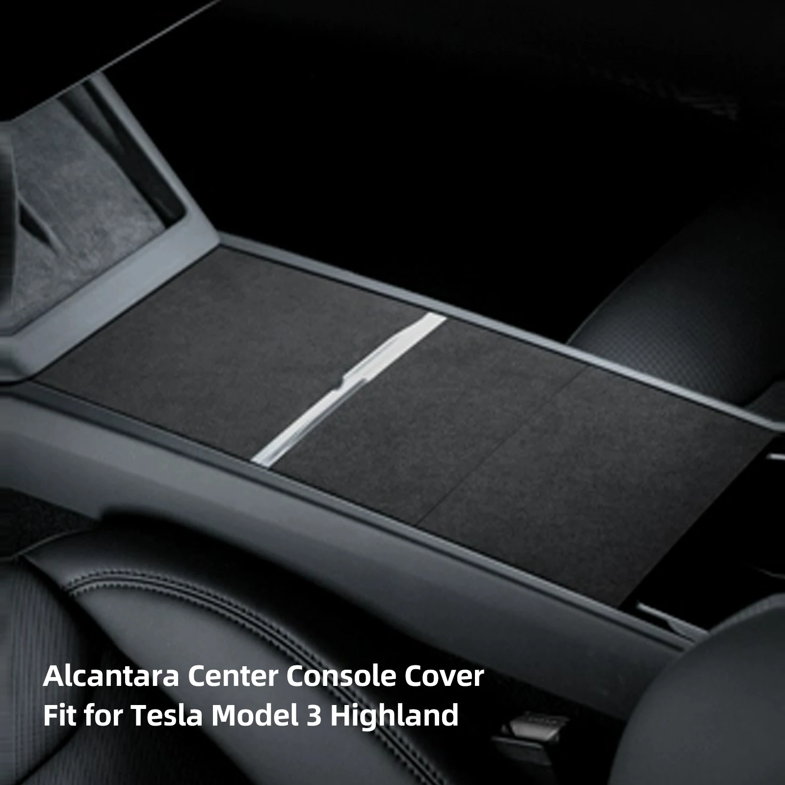 Alfanxi Center Console Wrap Cover Kit, accessori in materiale Alcantara italia compatibili con Tesla New Model 3 Tesla Highland