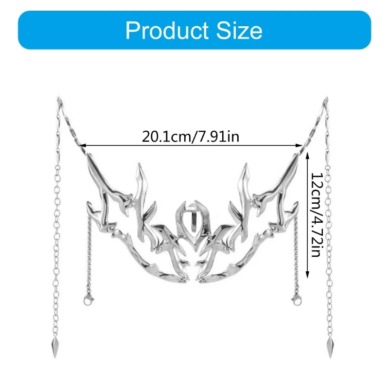 F42F Adjustable Metal Cosplay Accessory Alloy Texture Suitable for Party and Event image 6