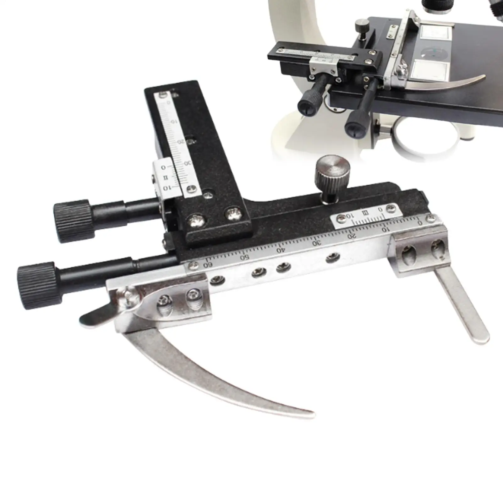 Microscope Mechanical Stage With Precision Scale Microscope Attachable Stage For Students Teachers Scientists Inspectors