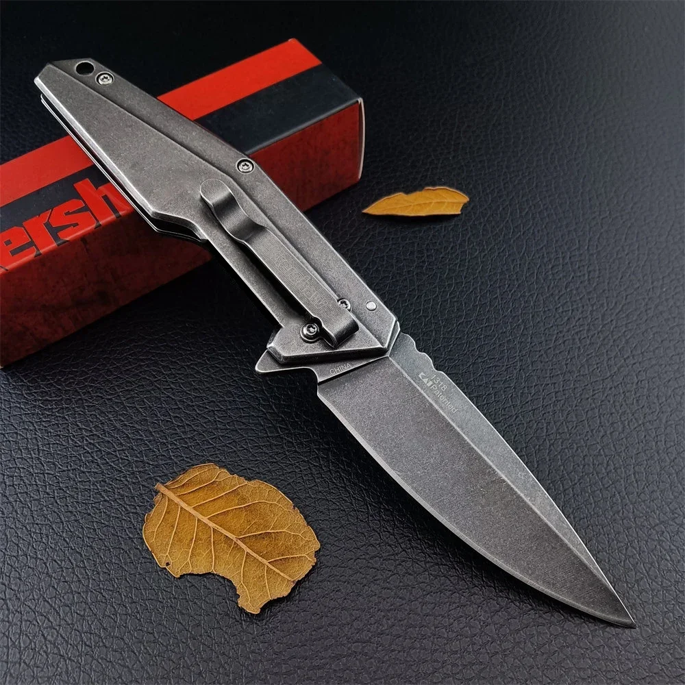 High Quality KS 1318 KITX Folding Knife 8Cr13 Blade Steel Handle with Pocket Clip Tactical Survival Utility Knife Edc Tool