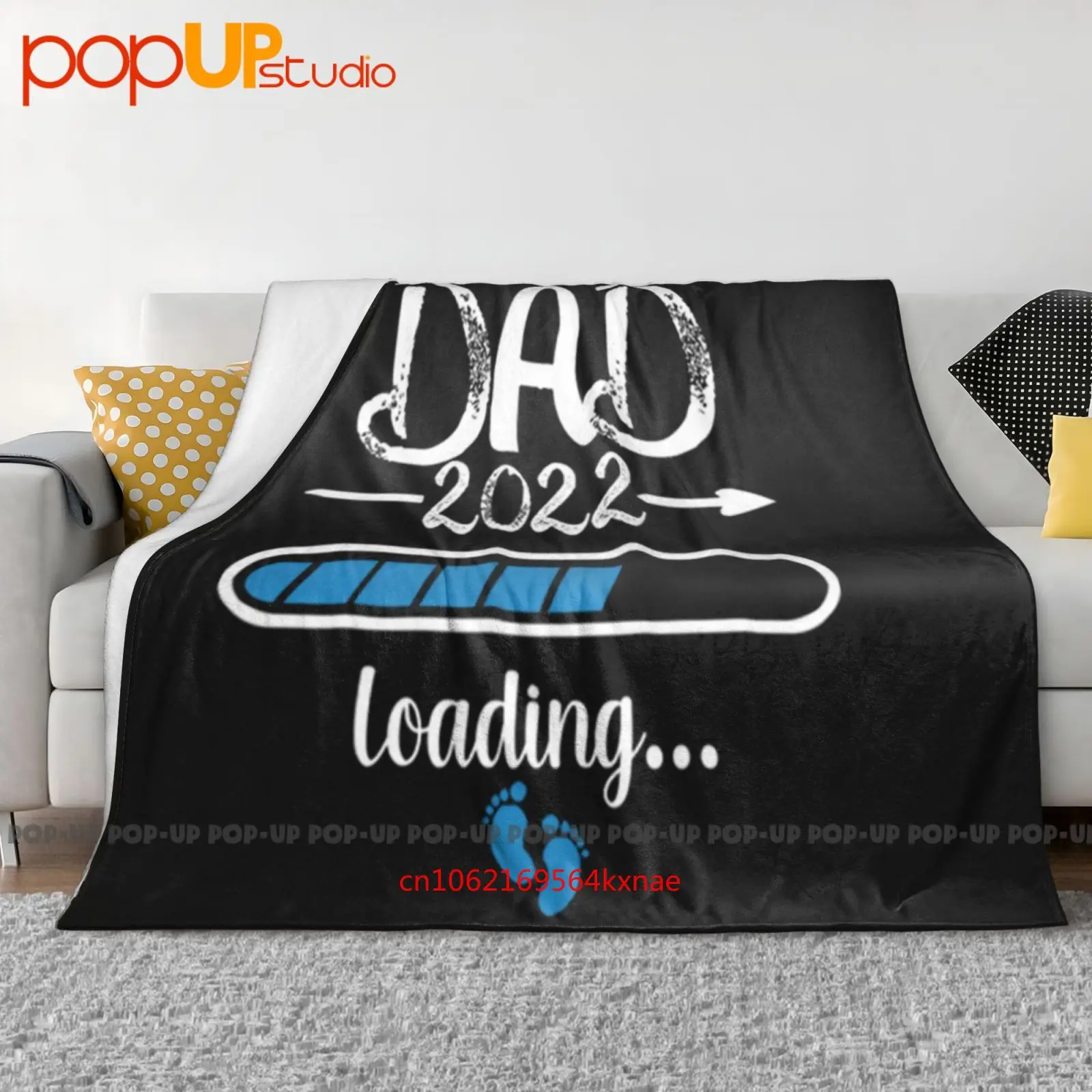 Dad 2022 Loading Dads To Be Daddy Twins Future Papa Ultra-Soft Blanket Quilt Winter Sofa Cover Bed Covers