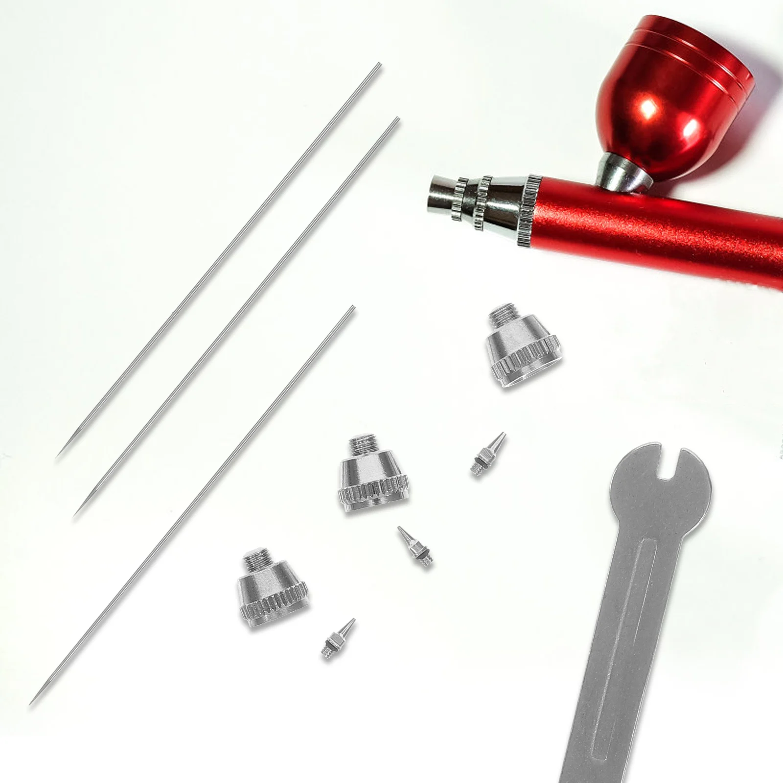 

Airbrush Nozzle Needle Cap Needles Replacement Parts Repair Sprayer Accessories Copper Stainless Steel Professional Hobbyists