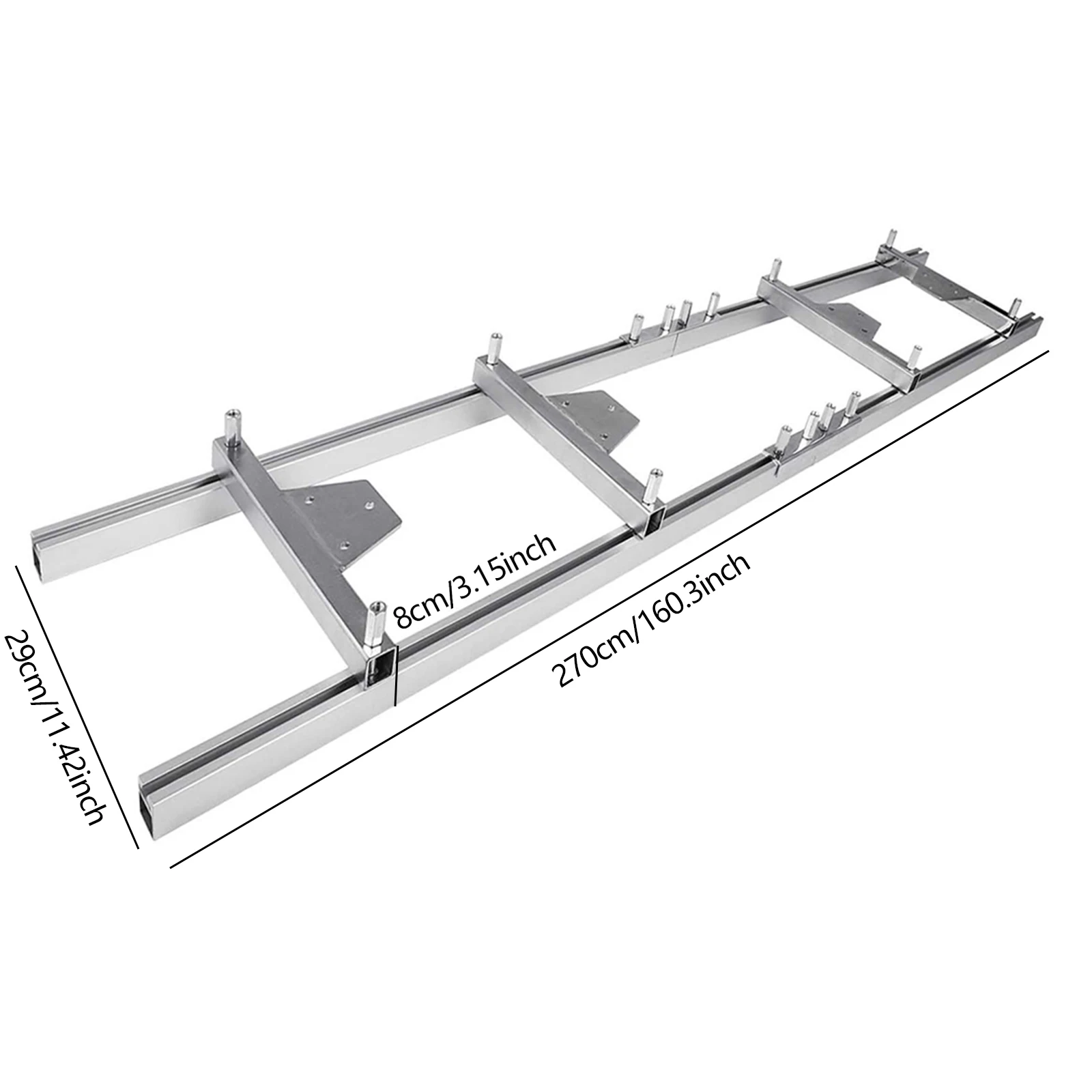 Chainsaw Mill Ladder Holder 2.7M Chainsaw Wood Fixing Plate Ladder + Connector kit Ladder Tool 9ft