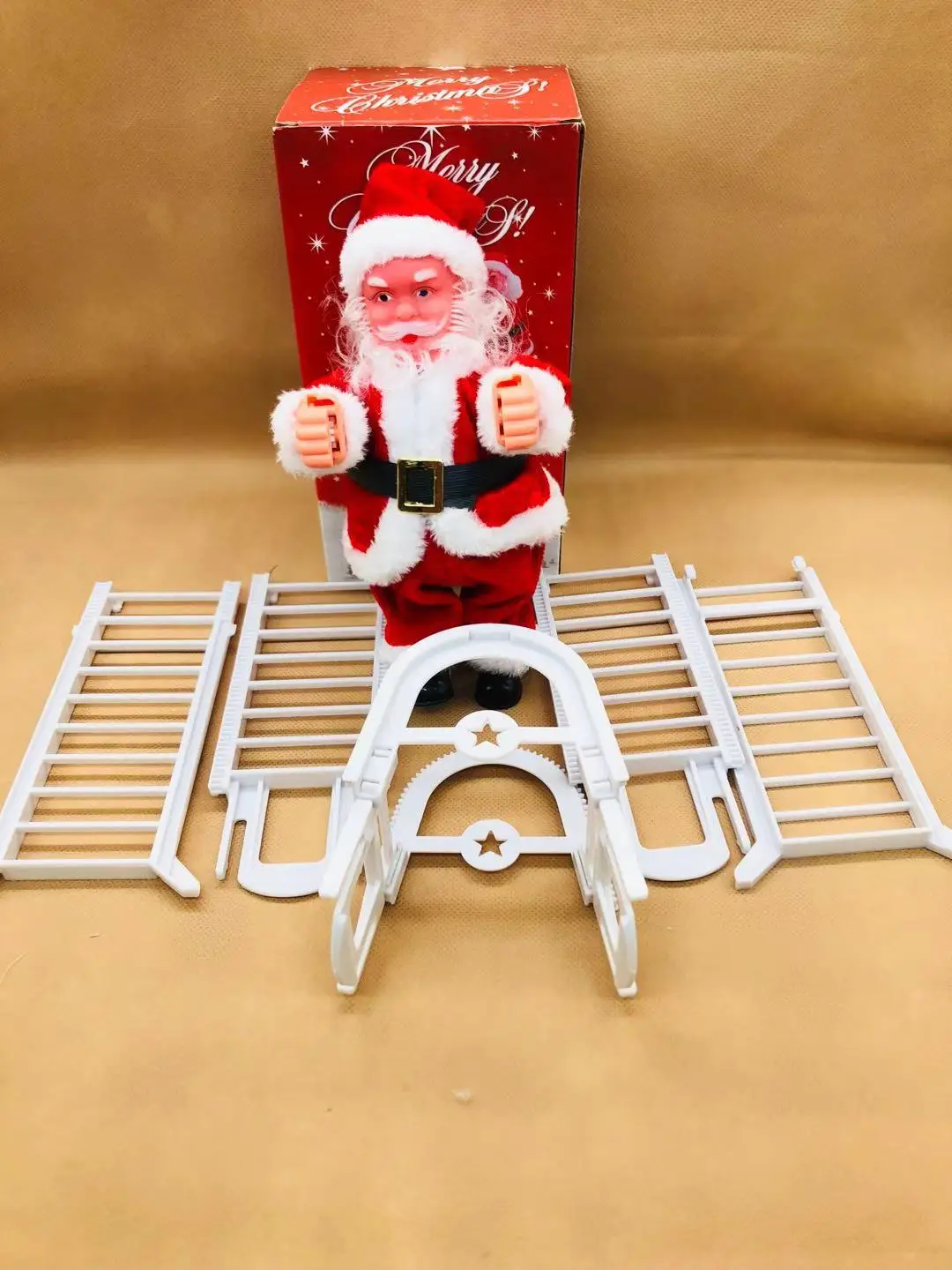 Christmas double ladder Santa Claus doll toy Christmas tree decoration without battery Christmas gift