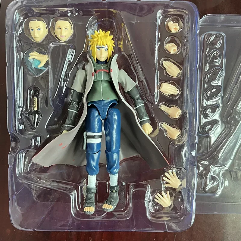 Em estoque s.h. figuarts naruto shippuden quarta geração namikaze minato anime figura de ação modelo brinquedos conjunta ornamento móvel