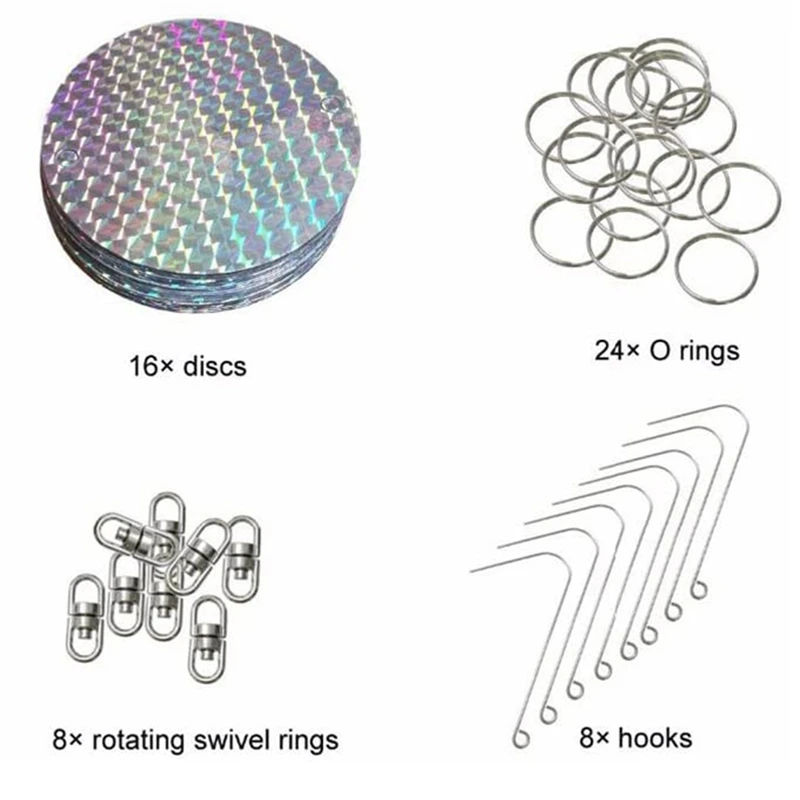 PORK-8 Pcs Bird Repellent Deterrent Discs Pigeon Crow Pest Repeller Glitter Reflective Discs Deterrent Repellent Disks Birds