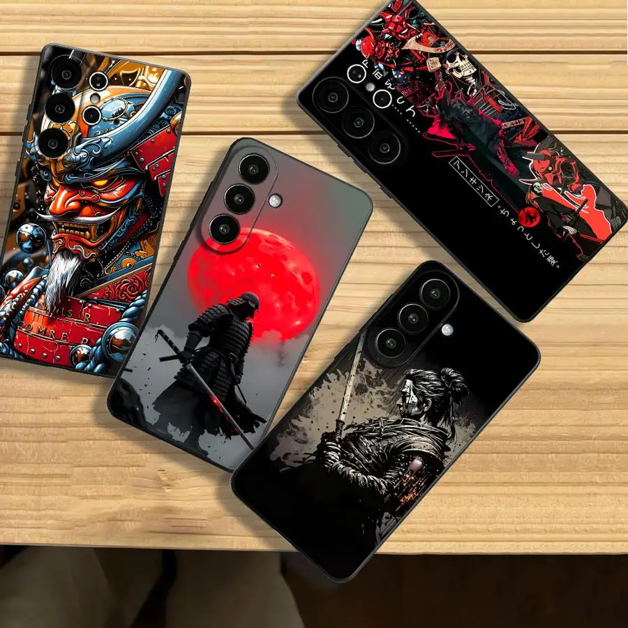 Samurai Oni Armor Phone Cover Case for Samsung Galaxy S26 Ultra S21 FE Note 20 8 9 10 S10 S9 S26+ S24 S23 S25 Plus S20 S24+ S25+