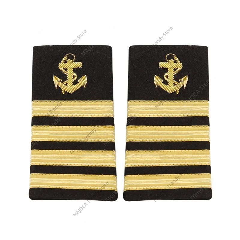 Sailor Skipper Captain Epaulets Epaulette Shoulder Mark Board Knot Chief Officer Lieutenant Commander Royal Navy