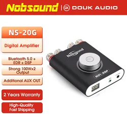 Nobsound-Amplificateur de puissance numérique Hi-Fi DSP TPA3116, récepteur audio Bluetooth 5.0, audio stéréo Hifi, ampli de téléphone de sauna