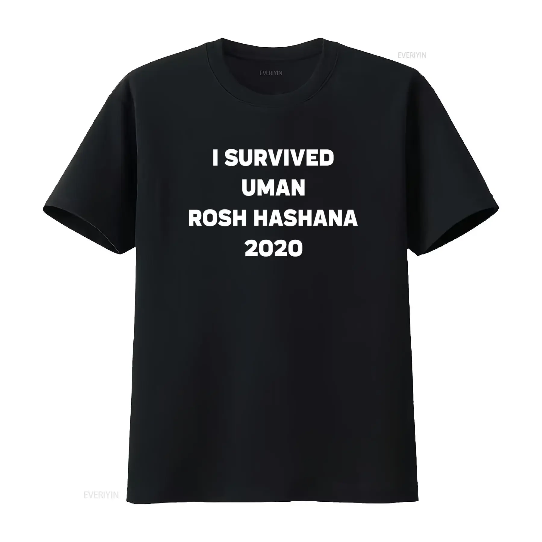 I Survived Uman Rosh Hashana 2020 Breslov Rabbi Nachman T Shirt vintage Washed Casual designer clothes Comfortable Breathable
