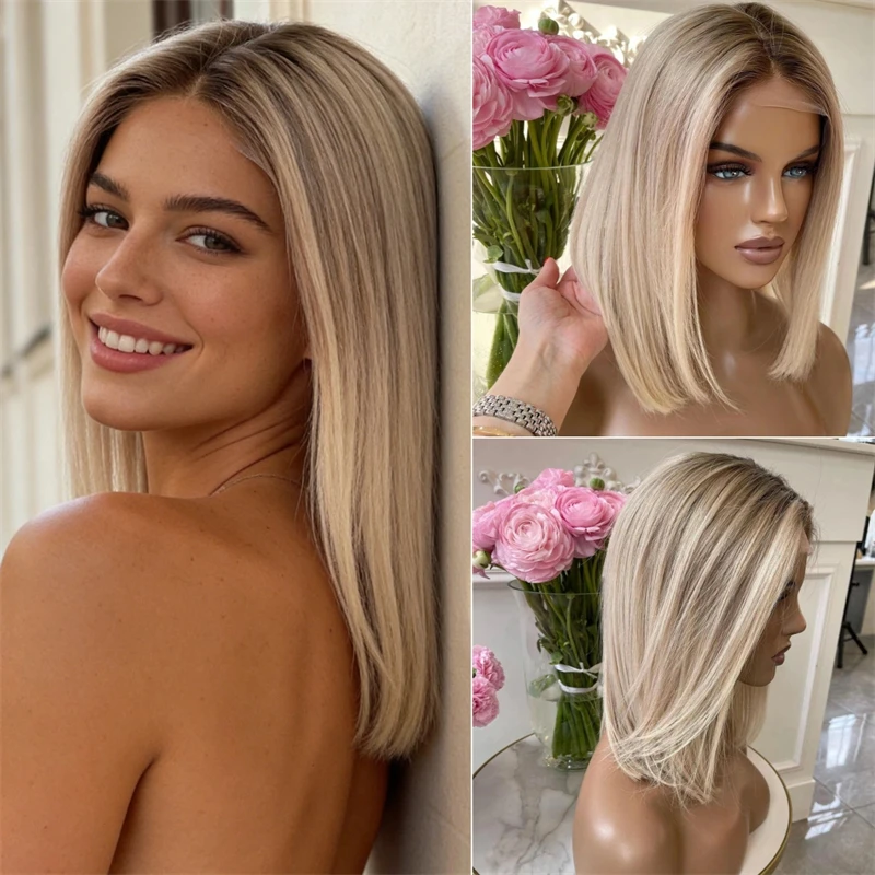 top-glueless-wig-ombre-blonde-synthetic-hd-lace-front-wig-short-straight-bob-natural-preplucked-hairline-easy-to-wear-for-daily