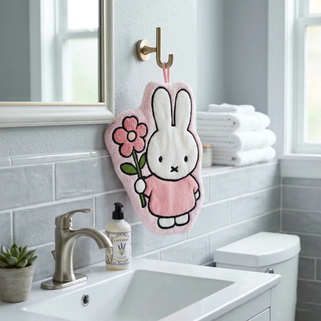 2026 HEISSER VERKAUF 1/3 Stück Niedliche Miffy Handtücher Verdickte Toiletten- und Badezimmer-Cartoon-Tücher Geschenk Handtücher Miffy Zubehör – Detail 8