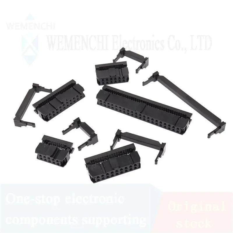 10pcs Female Header Pitch 2.54mm/2.0mm/1.27mm 6p8p-50 Pin Idc Socket Crimping Connector Idc Sockets For Flat Ribbon Cable