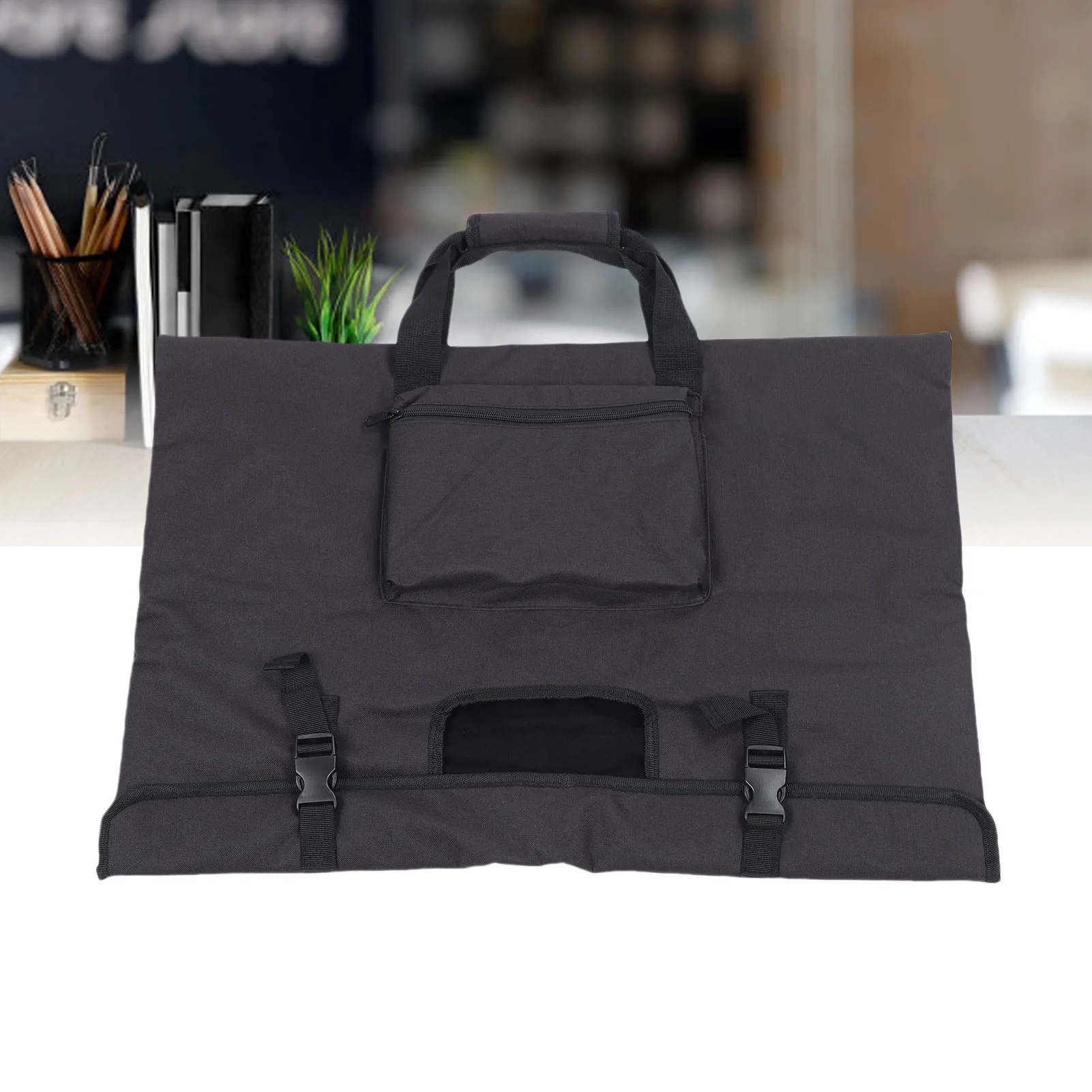 Computer Display Transport Bag Multi Pockets 600D Oxford Fabric Dust Proof Padded Lining Computer Display Travel Case for Work