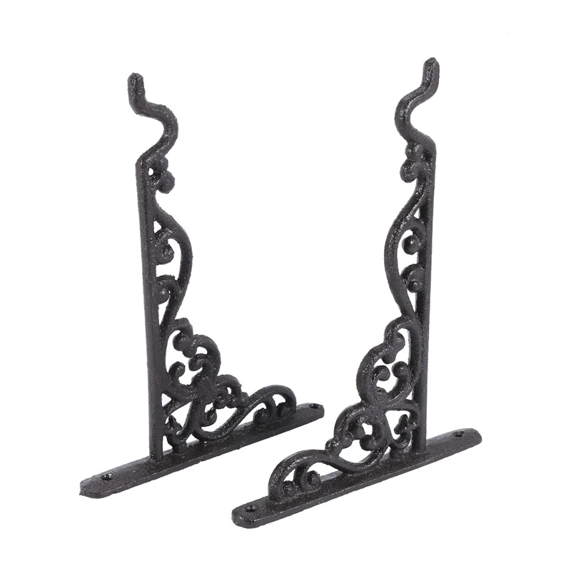 

【Rushed】6 Pack Cast Iron Plant Hanger Hanging Planters Basket Wall Hook With Screws, Vintage Metal Wall Stands