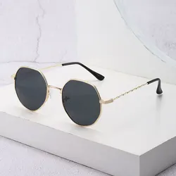Polygon Metal Sunglasses Vintage Frame For Women Sunglasses Men Luxury Brand Design Sun Glasses Women Mirror Gafas De Sol Uv400