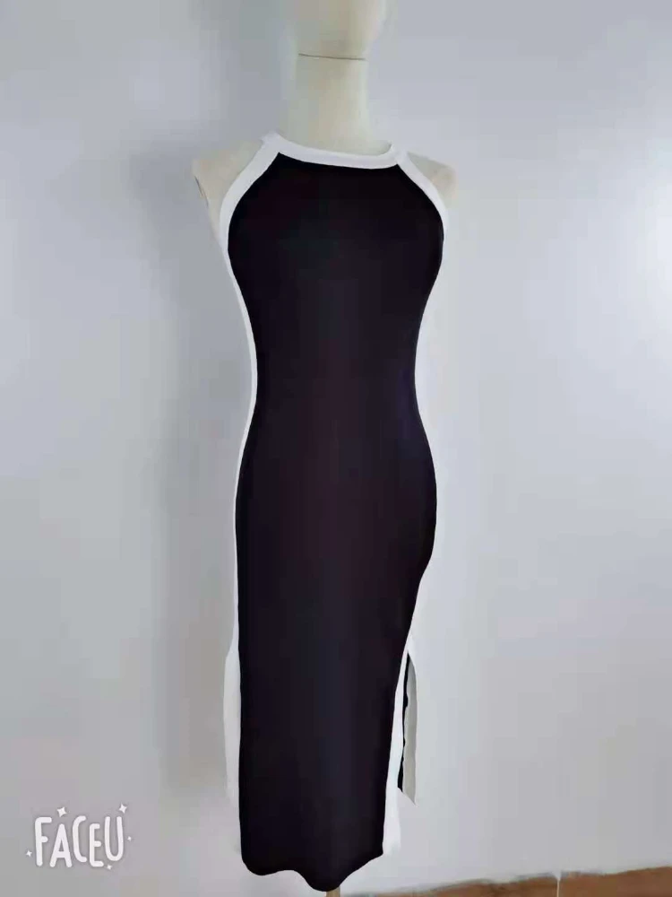 Été femmes Robe moulante soirée femme Vintage fête sans manches plage femmes robes Robe Maxi tricoté Sexy pansement