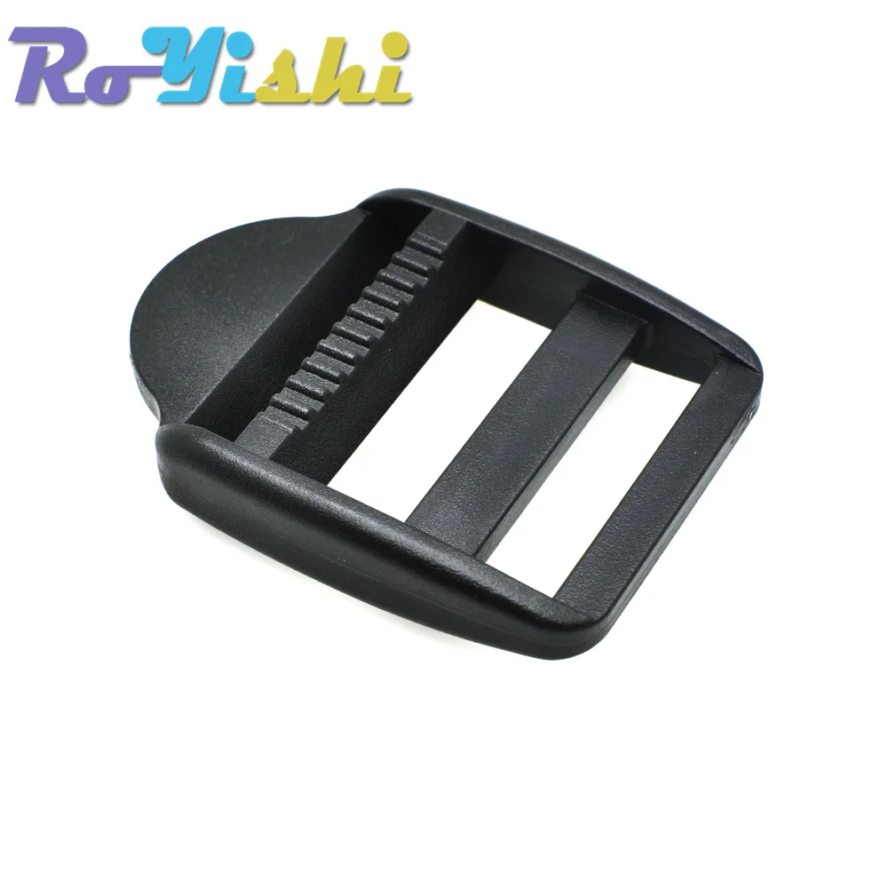 10 Pcs/Pack Ladder Lock Slider Plastic Buckles Backpack Straps Webbing 15-50mm Black