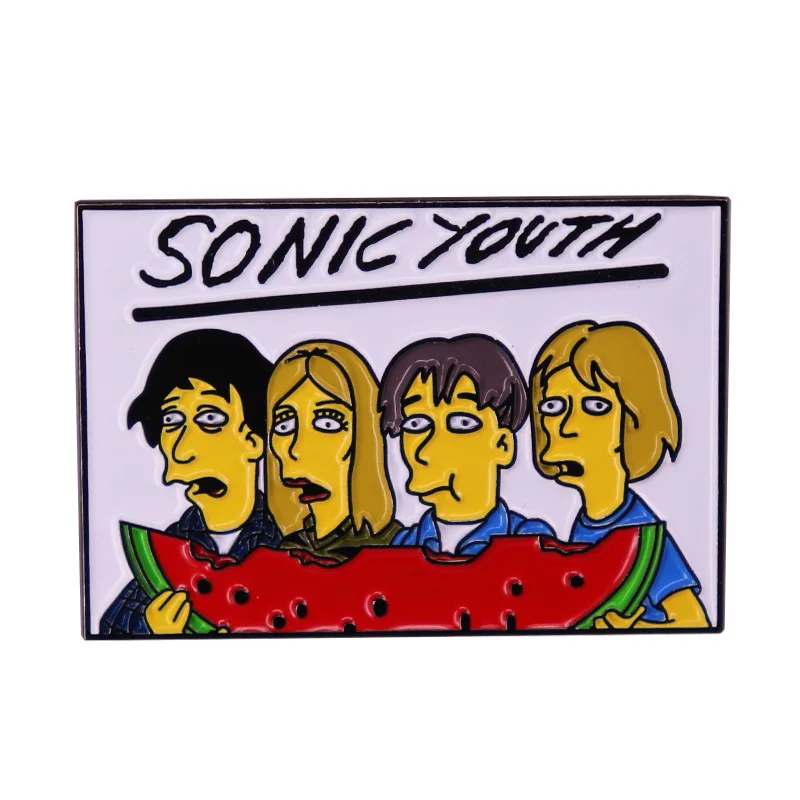 Sonic Youth Decorate Badges Rock Band Cartoon Metal Brooch Send Friend Fans Boutique Medal Gift Enamel Pin