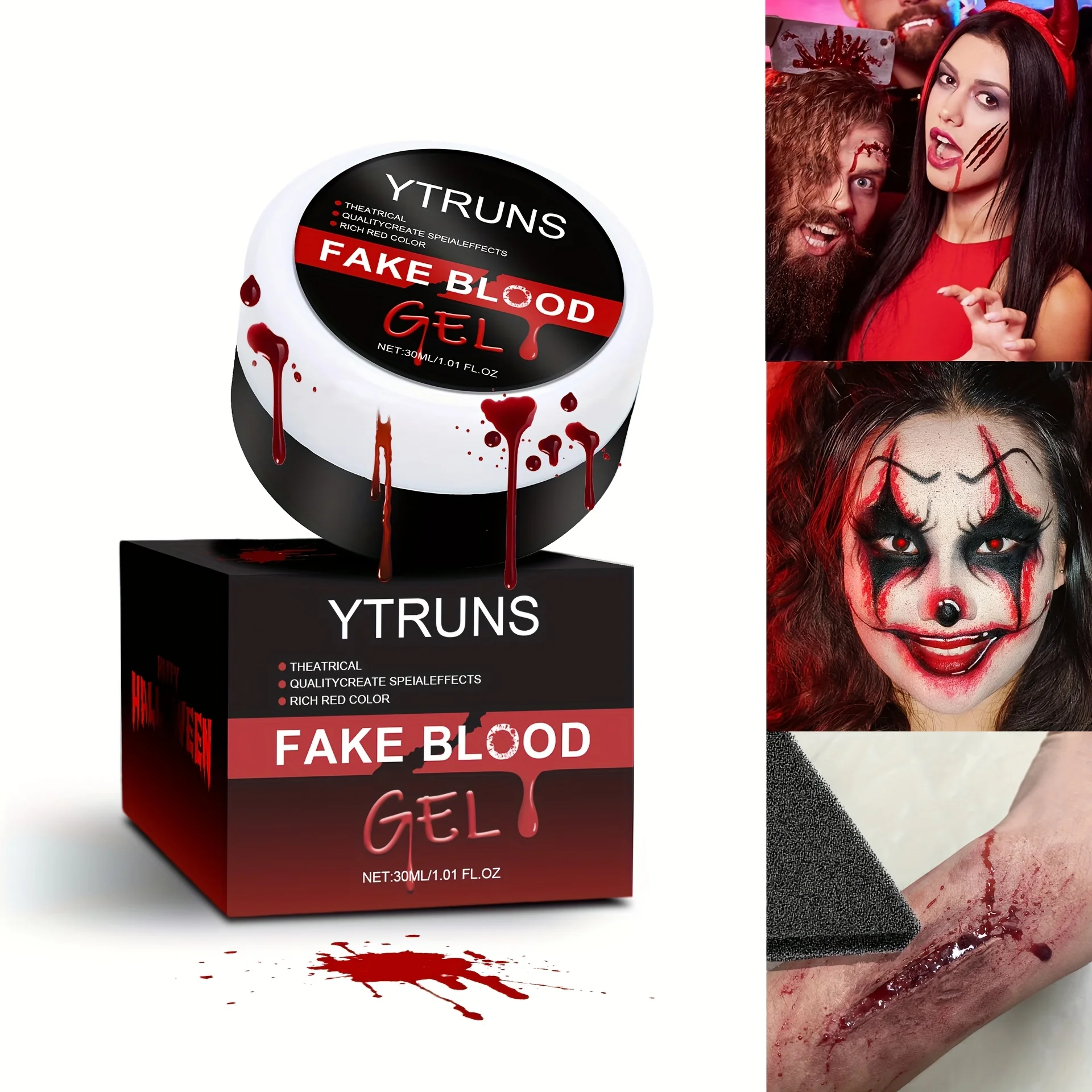 

30 мл плазменный крем Halloween FX | Ультра-реалистичная искусственная кровь и шрамы | Макияж со специальными эффектами для косплея ужасов и вечеринок с пародиями