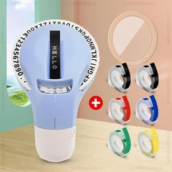 Handheld Label Maker B90 3D Embossing Label Printer Portable Adhesive Sticker Printer Similar as DYMO 12965 Manual Typewriter