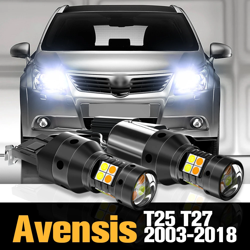 

2pcs Canbus LED Dual Mode Turn Signal+Daytime Running Light DRL Accessories For Toyota Avensis T25 T27 2003-2018 2007 2008 2009