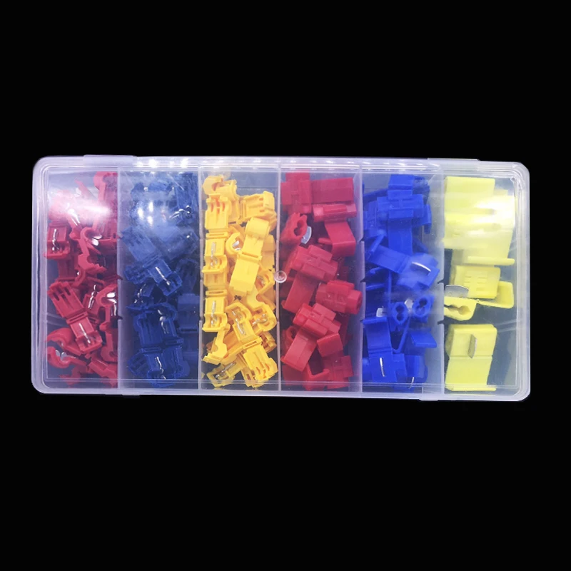 96pcs/lot Insulated 0.5-6mm Quick Splice Wire Connector Crimp Terminals 22-10 AWG Kit Cable Connectors Terminal Kit