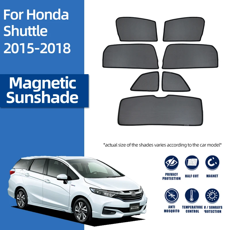 

For Honda Shuttle MK2 2015-2023 Magnetic Car Sunshade Shield Front Windshield Curtain Rear Side Baby Window Sun Shade Visor