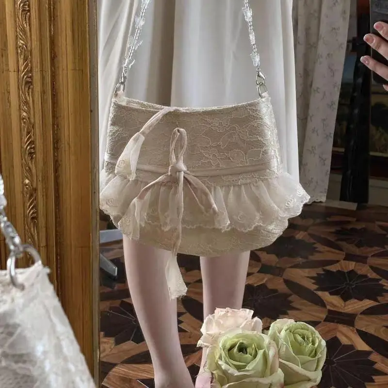 French Style New Fashion Original Lace Butterfly Chain Crossbody Bag Exquisite Personality Girl Short Skirt Design Handbag Trend