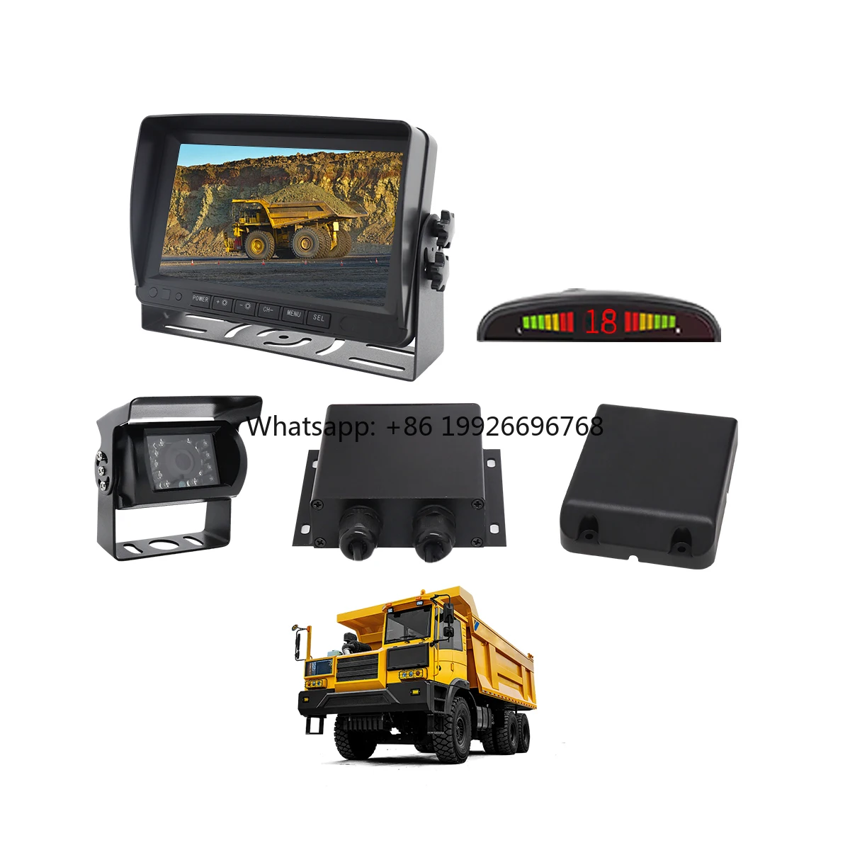 

Pwas AI System radar Proximity Warning 40 Meters Adjustable 77GHZ Reversing Parking Radar Sensor for Mining Truck for Crane