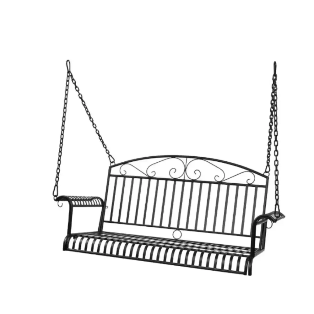 

60.63 in. W 2-Person Metal Porch Swing, Suit for Garden, Porch and Park