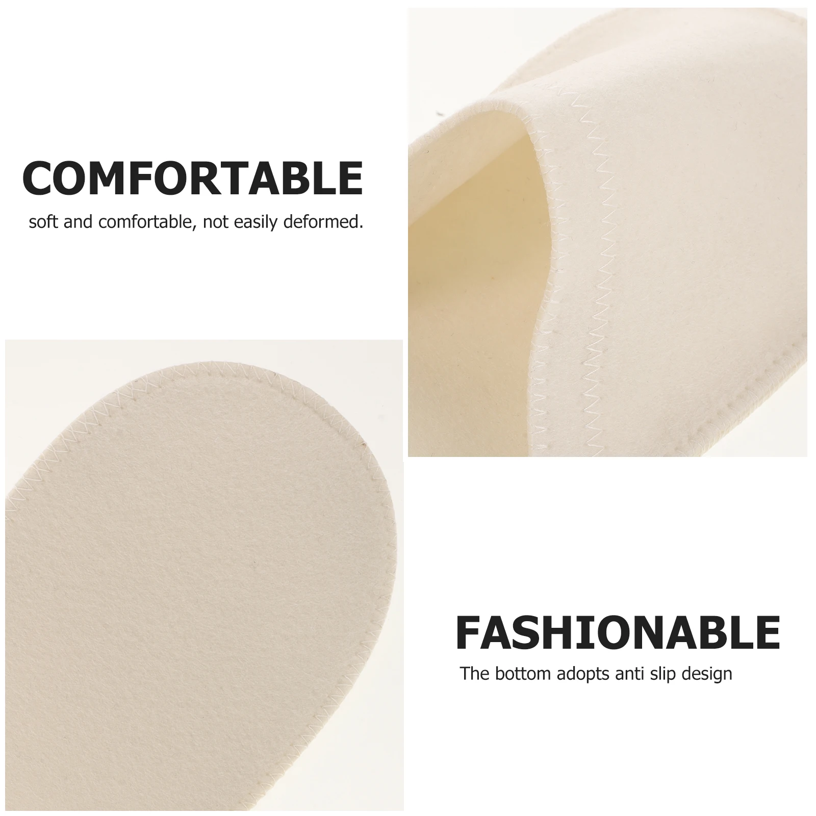 

Felt 1 Pair Soft Non Slip For Spa Hotel Guest Comfortable Indoor Slippers Unisex Travel Guest Slippers For Home Relaxation