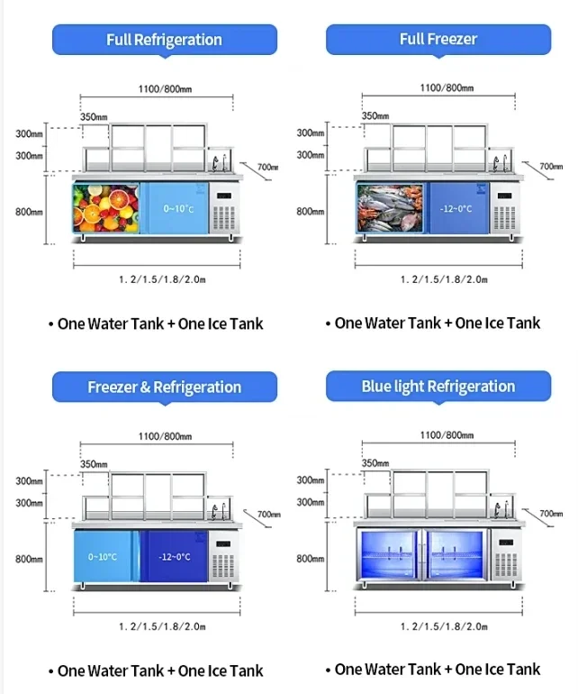 Cheap and High quality 1.2-1.8m Stainless Steel Restaurant Equipments Milk Tea Shop Counter Design Commercial Bubble Tea Counter