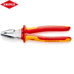 KNIPEX 02 06 225 Insulated And Labor-saving Wire Pliers 9-inch Chrome Plated Dual Material Dual Color Handle Cutting Tools