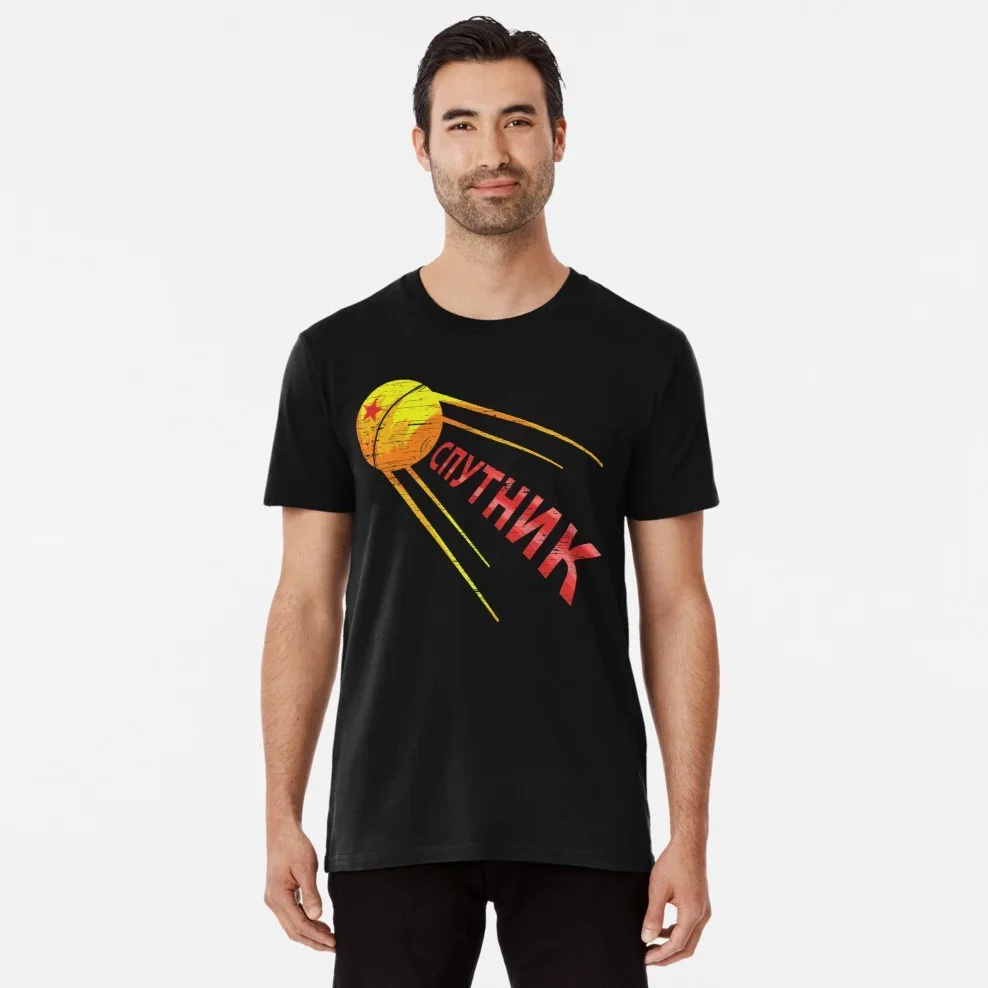 

Sputnik Satellite Russian Soviet Union Space Gift T Shirt. New 100% Cotton Short Sleeve O-Neck Casual T-shirts Size S-3XL